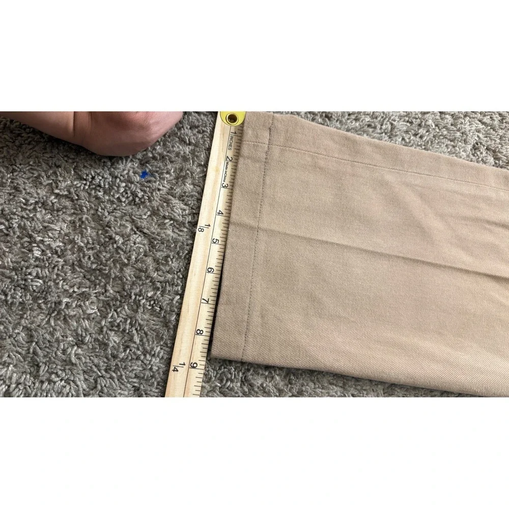 Brooks Brothers Hudson Mens 33x32 Tan Khaki Cotton Straight Leg Pants zz28
